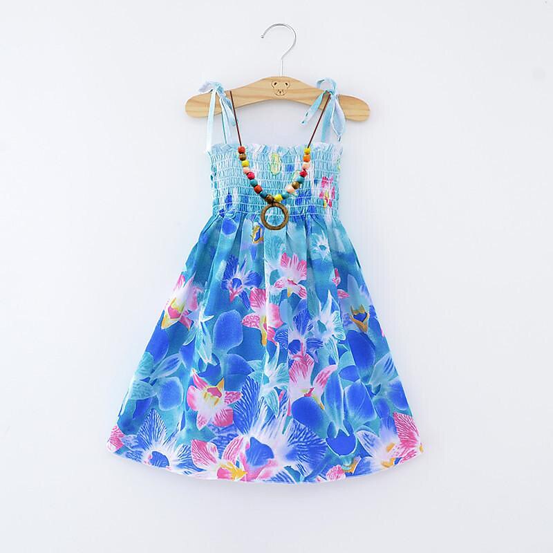 Copii Fete Rochie Floral Animal Desene Animate Fără manșon Casual Activ Zilnic Bumbac Lungime Genunchi Rochie florala Rochie de vară Vară Primăvară 4 ani + 8601 Rainbow Bar 8602 portocaliu 8602 mov 2025 - $14.49 -P18