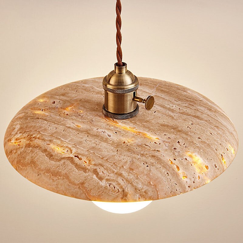 Lampade a sospensione1 luce, semplice lampada a sospensione con cavo regolabile in travertino giallo e27, lampadario decorativo per la casa, per isola cucina corridoio fattoria del 2025 a $205.99 –P8