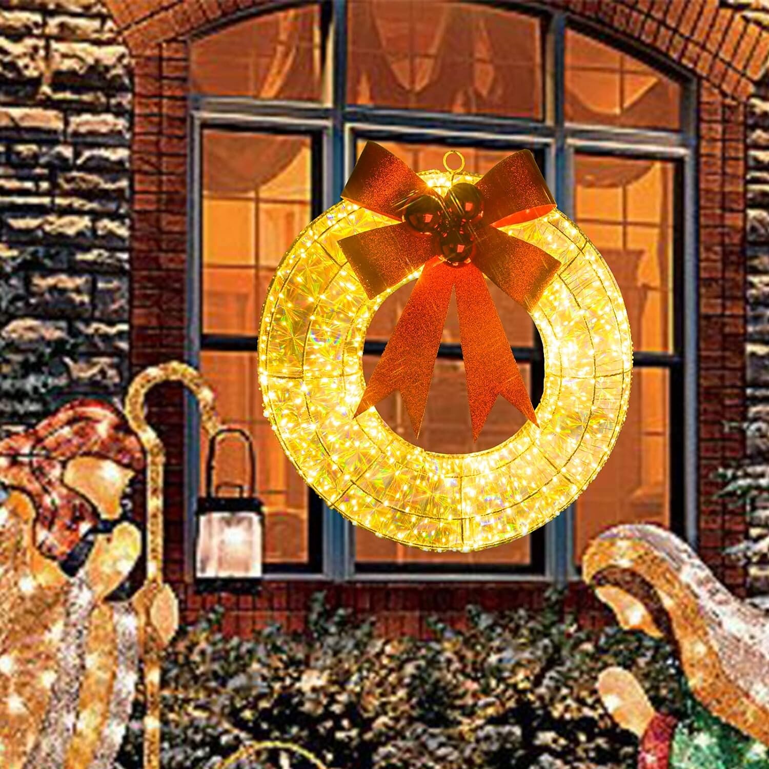 Guirlande de Noël de 20 pouces avec guirlande d'arc lumineux en fer léger éclairage LED décoration de scène de lumière blanche chaude 30/40/50 cm alimenté par batterie aa de 2025 ? $27.99 –P1