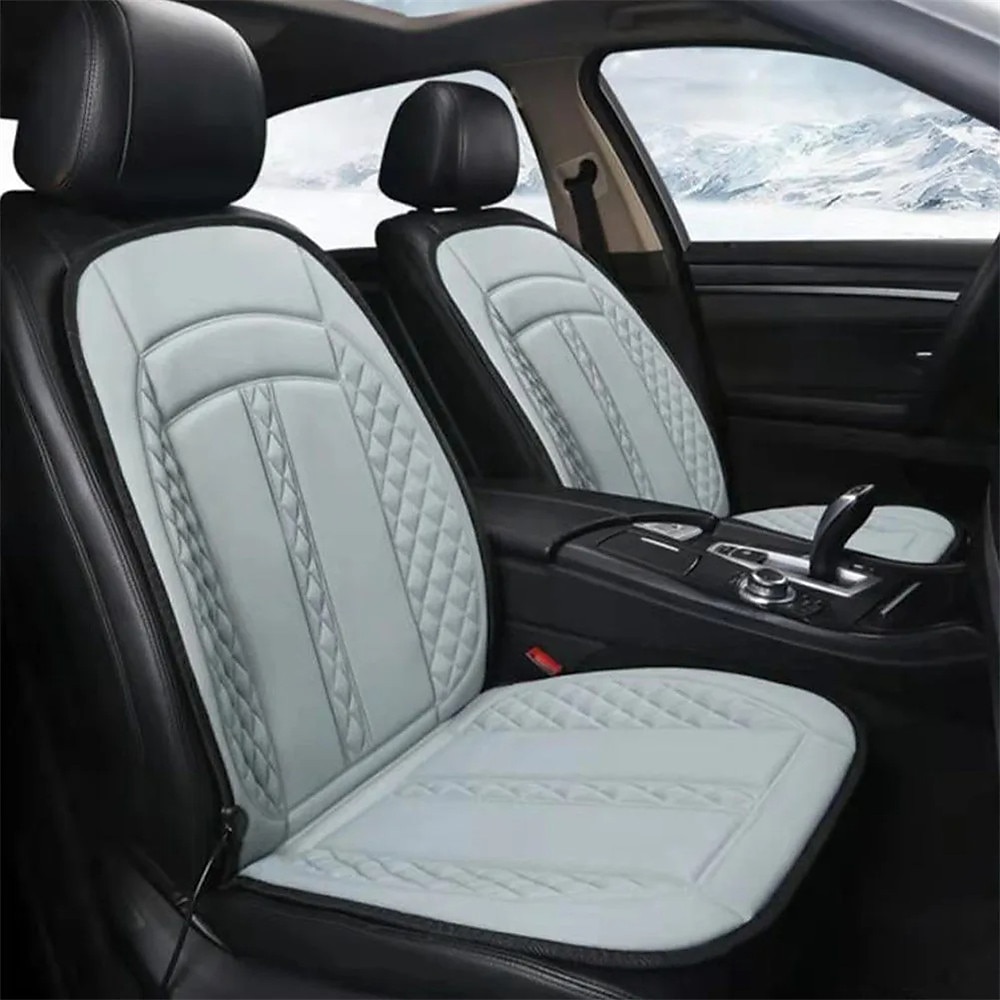 Cojines de asiento de automóvil calefaccionados de 12V para invierno almohadilla de funda de asiento de un solo y doble asiento accesorios para funda de asiento calefaccionada eléctrica 2025 - $52.99 –P4