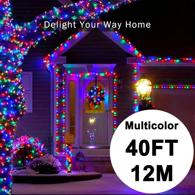 2025年 5メートル 10メートル 20メートル クリスマスストリングライト 50/100/200/300 LED 温白色 クールホワイト マルチカラー 銅線ライト ソーラー駆動 クリスマスの飾り ソーラー駆動  コレクション – $11.49 –P13