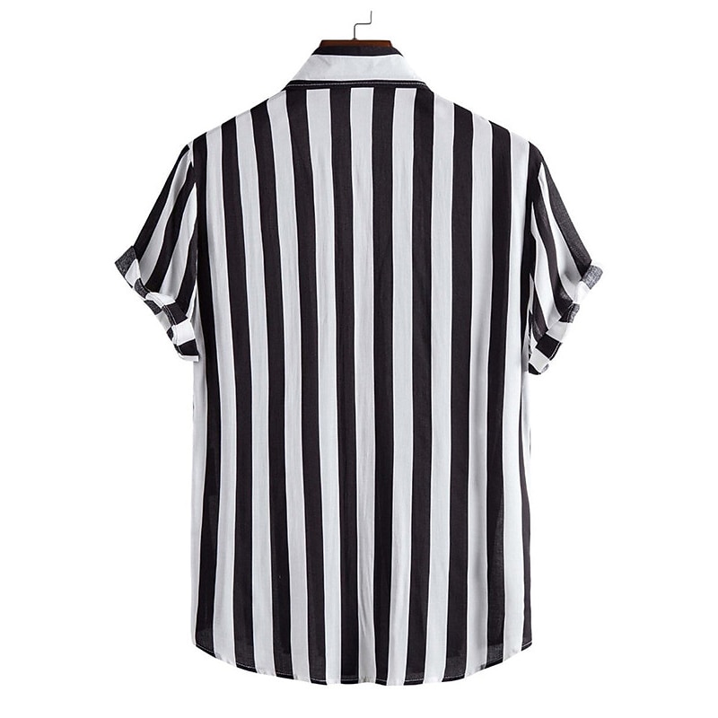 Per uomo Banda Geometrica Camicia Camicia con bottoni Manica corta Informale Da tutti i giorni Per uscire Fine settimana Autunno Collo ripiegabile Stampa Bottone giù Nero Giallo Rosa Rosso Blu del 2026 a $25.99 –P16