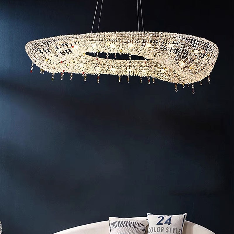 80 cm التصميم الحصري نجفات معدن مطلي الحديث 110-120V 220-240V 2026 - $863.89 –P6