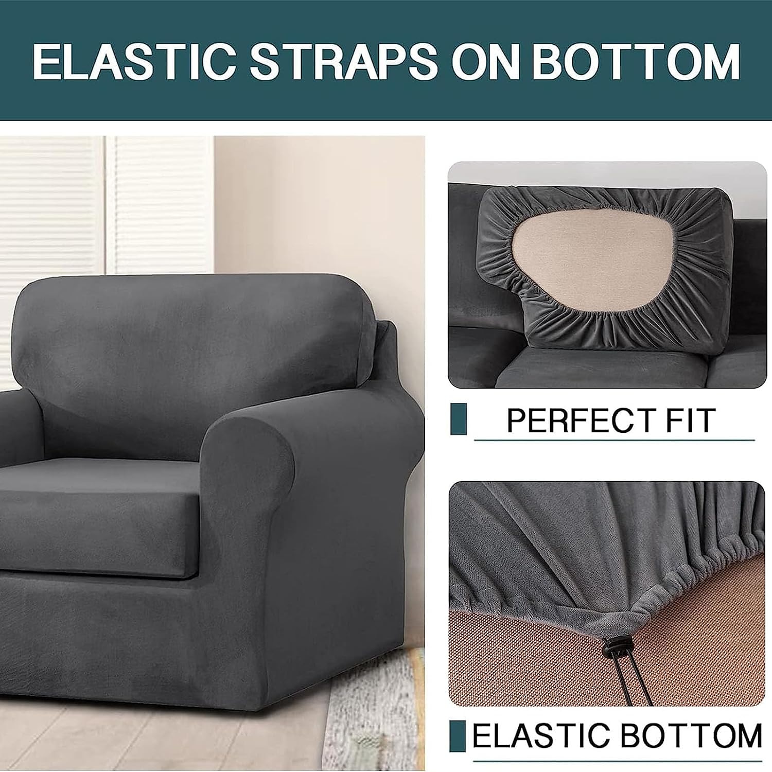 Velvet Plush Sofa Cover 3 Seater Couch Cushion Cover Stretch Sofa Slipcover Furniture Protector with Cushion Seat Cover, Machine Washable 2025 - $54.99 –P7