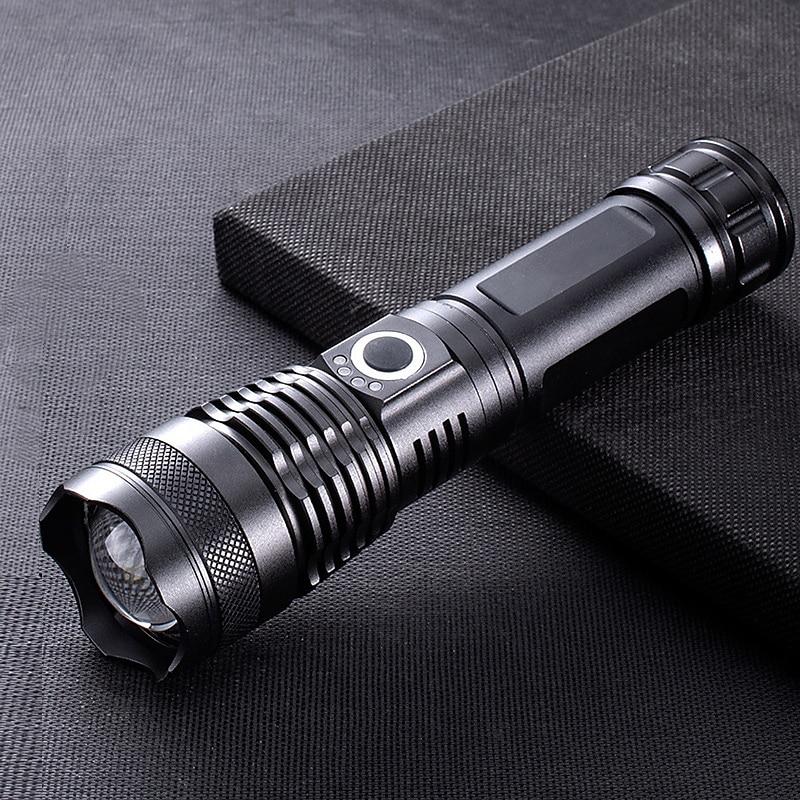 tehokas taskulamppu usb ladattava zoomattava vedenpitävä xhp70 taktinen taskulamppu superkirkas 5 tilaa led valonheitin taskulamppu zoom bar taskulamppu vaellus metsästys retkeily ulkourheilu 2025 - $15.99 –P2
