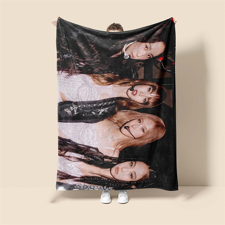 Blackpink Pattern Soft Throws Blanket,Novelty Flannel Throw Blankets Warm Printed All Seasons Gifts Home Decor Big Blanket 2025 - $27.99 –P3