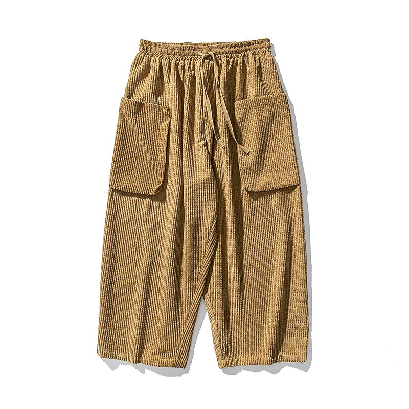 Herren Jogginghose Trainingshose Jogginghose mit weitem Bein Cordhose Tasche Kordelzug Elastische Taille Glatt Komfort Atmungsaktiv Outdoor Täglich Ausgehen Modisch Brautkleider schlicht Schwarz Weiß 2025 - $41.99 –P12