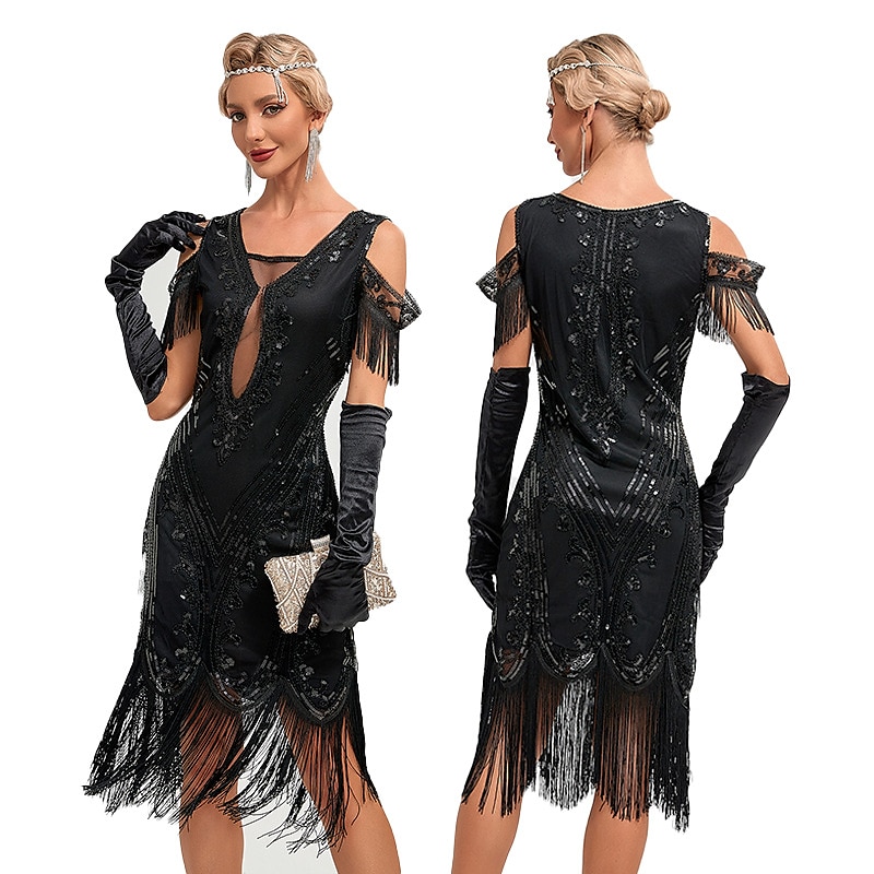 Retró Ordító 20-as évek 1920-as évek Flapper ruha Ruhák Álarcosbál A nagy Gatsby Esküvői Vendég Flitter Rojt Női Álarcos mulatság Esküvő Esküvői vendég Buli / Este Felnőttek Ruha Hazatérő ruhák 2025 - $48.99 –P3