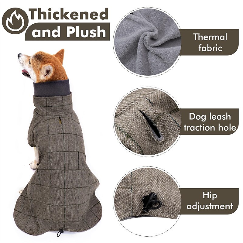 Dog Cat Coat Jacket Vest Fashion British Winter Waterproof Warm Breathable Soft Washable Christmas Halloween Outdoor Casual Daily Dog Clothing for Bichon Frise Pomeranian Baby Pet Papillon Small 2025 - $30.99 –P2