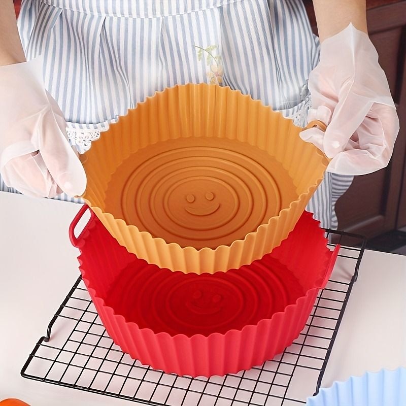 Luftfritteusen-Backform aus lebensmittelechtem Silikon mit ölabsorbierendem Papier – hochtemperaturbeständig 2025 - $10.49 –P6