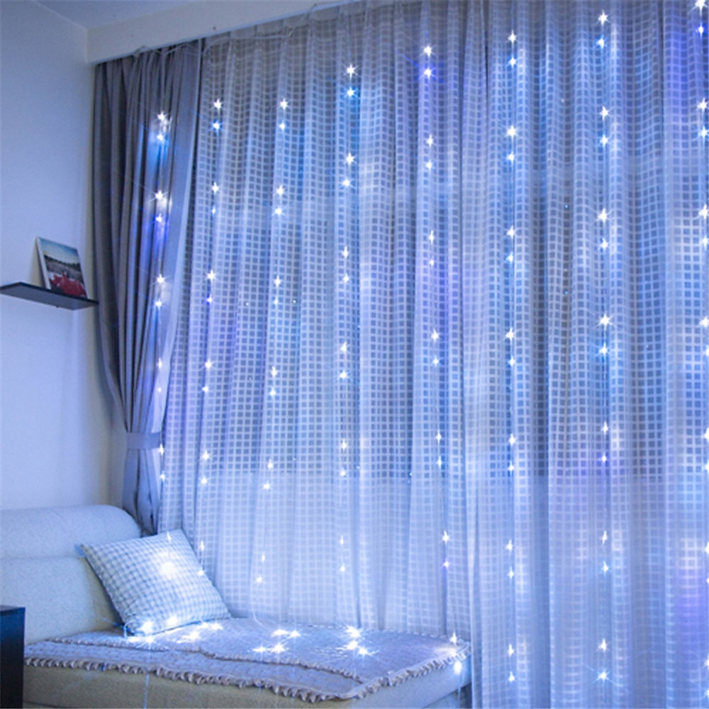 led lysstreng fossefall meteor dusj regn streng lys, jule led festoon led ferie dekorative lys for hjem krans gardin dekorasjon 2025 - $39.99 –P4