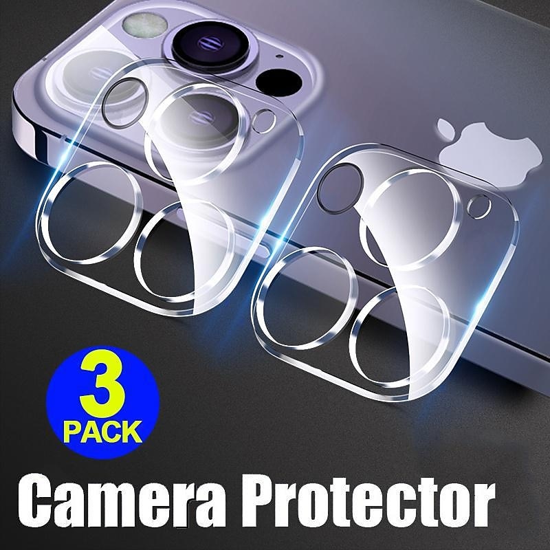 3 יחידות מצלמה עדשה מגן עבור Apple אייפון 16 iPhone 15 Pro Max 14 Plus 13 12 11 Pro Max זכוכית מחוסמת קשיחות 9H (HD) ניגודיות גבוהה עמיד לשריטות 2025 - $10.99 –P1