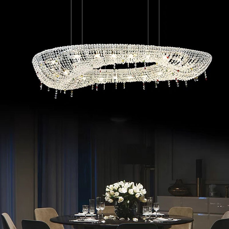 80 cm التصميم الحصري نجفات معدن مطلي الحديث 110-120V 220-240V 2026 - $863.89 –P5