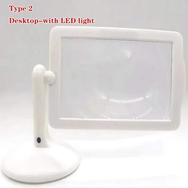 Desktop Magnifying Glass with LED Light Large Screen 360-degree Rotation 3 Times Magnification Reading Newspapers for The Elderly 2025 - $39.99 –P6