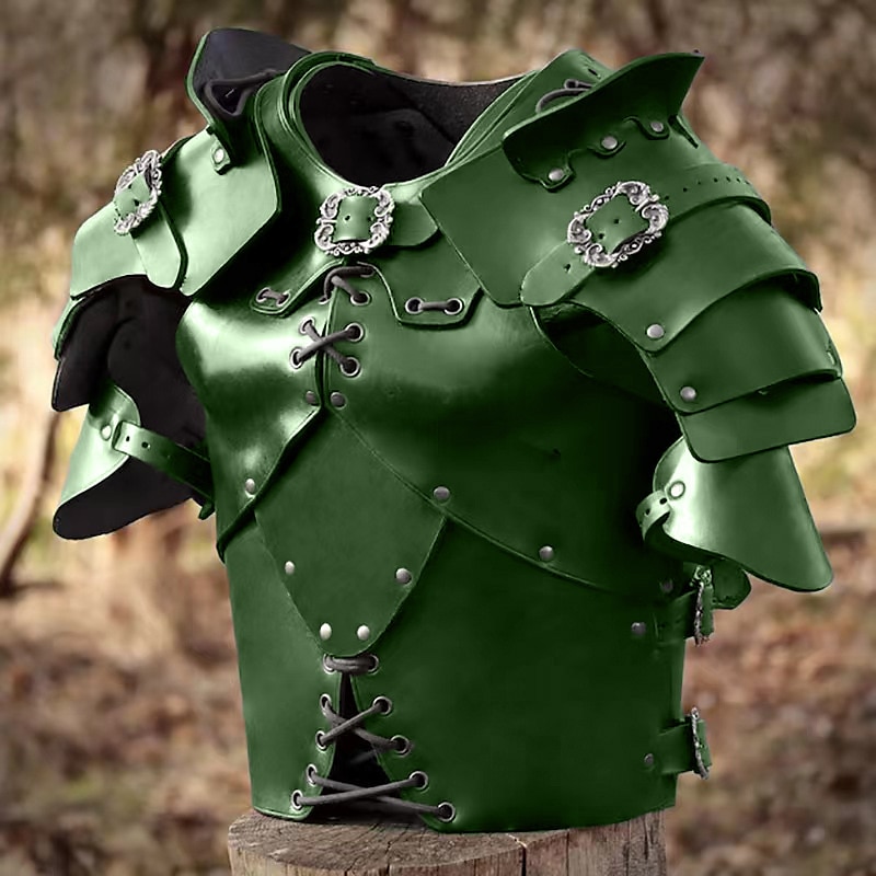 Retro Antiguo Medieval Renacimiento Armas y Armaduras Armadura de Hombro Guardia de pecho Guerrero Caballero Vikingo Disfraz Unisexo Vikingo Víspera de Todos los Santos Carnaval Rendimiento LARP 2026 - $79.99 –P2