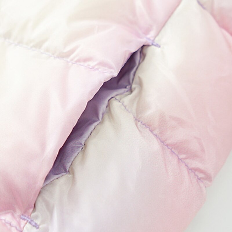 Kinder Mädchen Daunenjacke Einfarbig Aktiv Reißverschluss Outdoor Mantel Oberbekleidung 2-12 Jahre Winter Regenbogenfarben Kaffeefarbe Rosa 2025 - $43.99 –P14