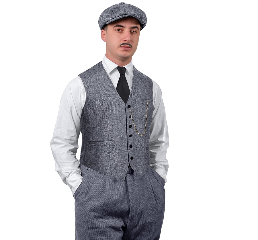 Années Folles Années 1920 Rétro Vintage Tenues Veste Gatsby le Magnifique Gentleman Déguisement Homme Halloween Carnaval Nouvel An Carnaval Fête / Soirée Mascarade Adulte Cravate Gilet Plus de 2026 ? $51.99 –P2