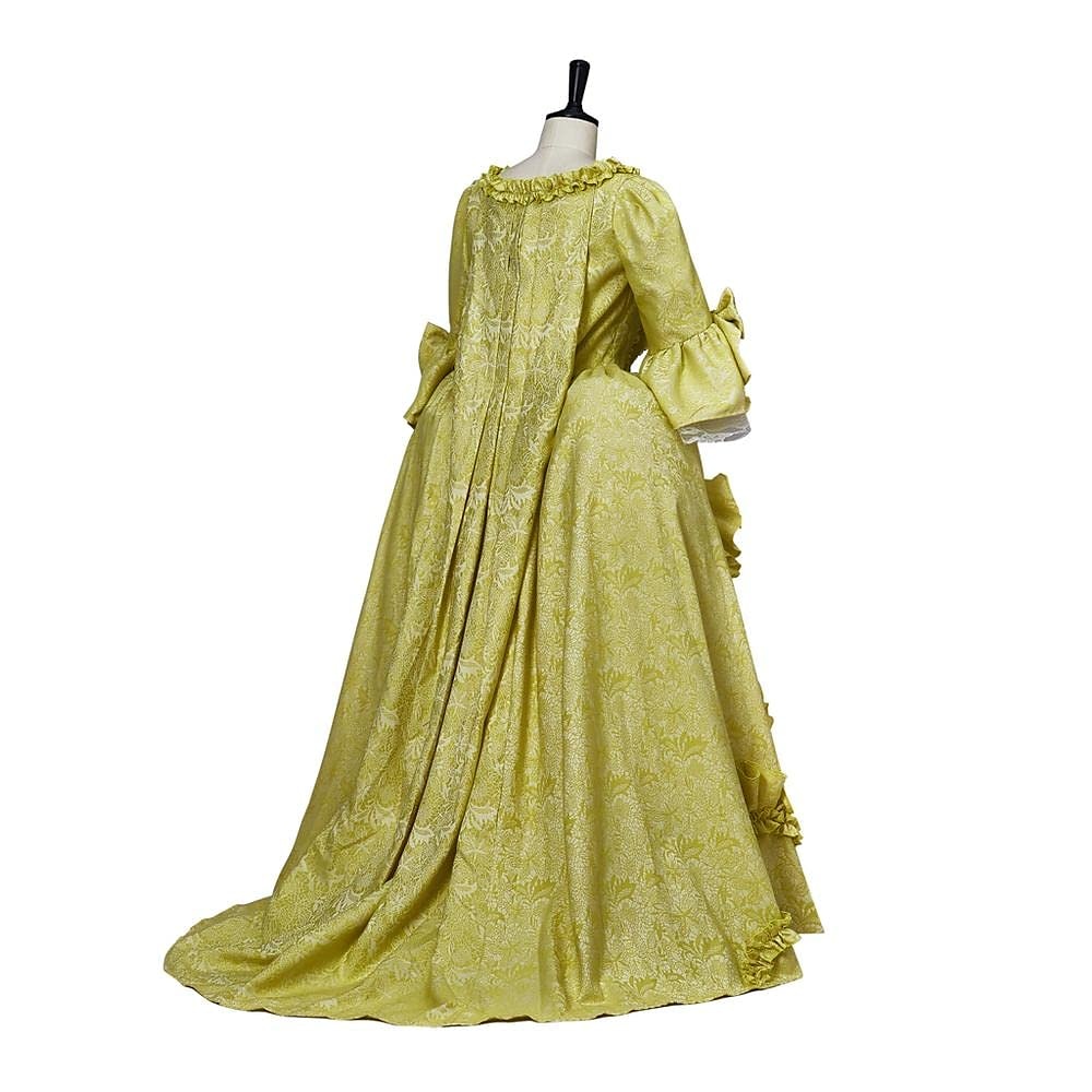 set med rokoko balklänning klänning blond barock peruk underkjol båge kjol krinolin 3 st kläder retro vintage viktoriansk renässans prinsessa kolonial balklänning dam cosplay kostym fest 2025 - $205.89 –P8