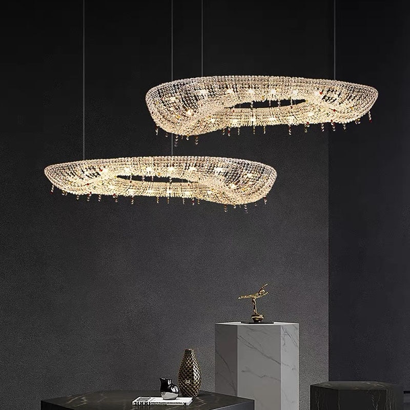 80 cm التصميم الحصري نجفات معدن مطلي الحديث 110-120V 220-240V 2026 - $863.89 –P2