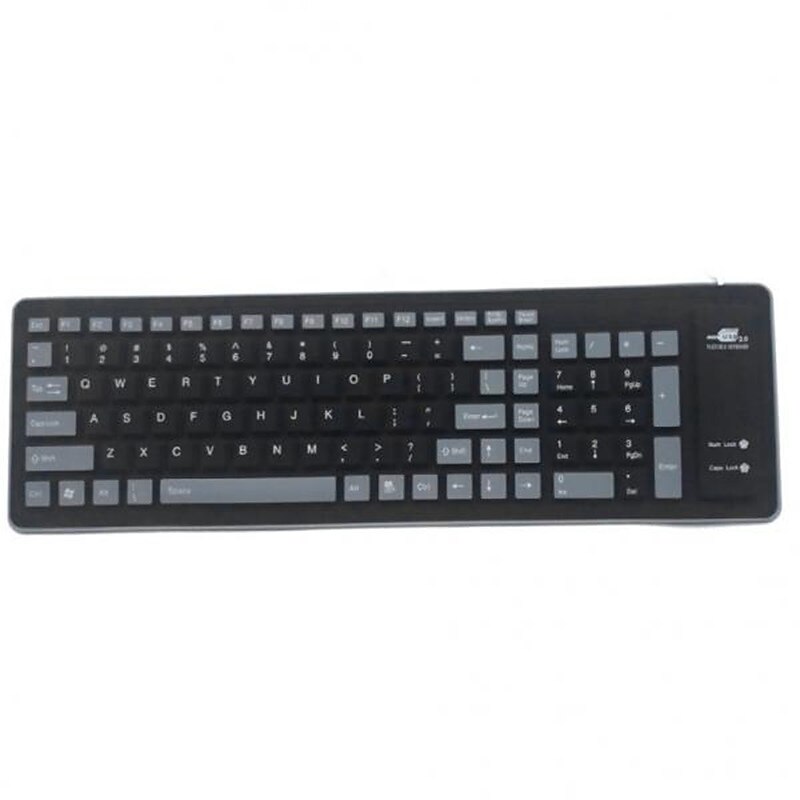 Fashionable 103 Keys Soft Silicone Flexible Wired Foldable Keyboard for Laptop/Computer 2025 - $20.99 –P7