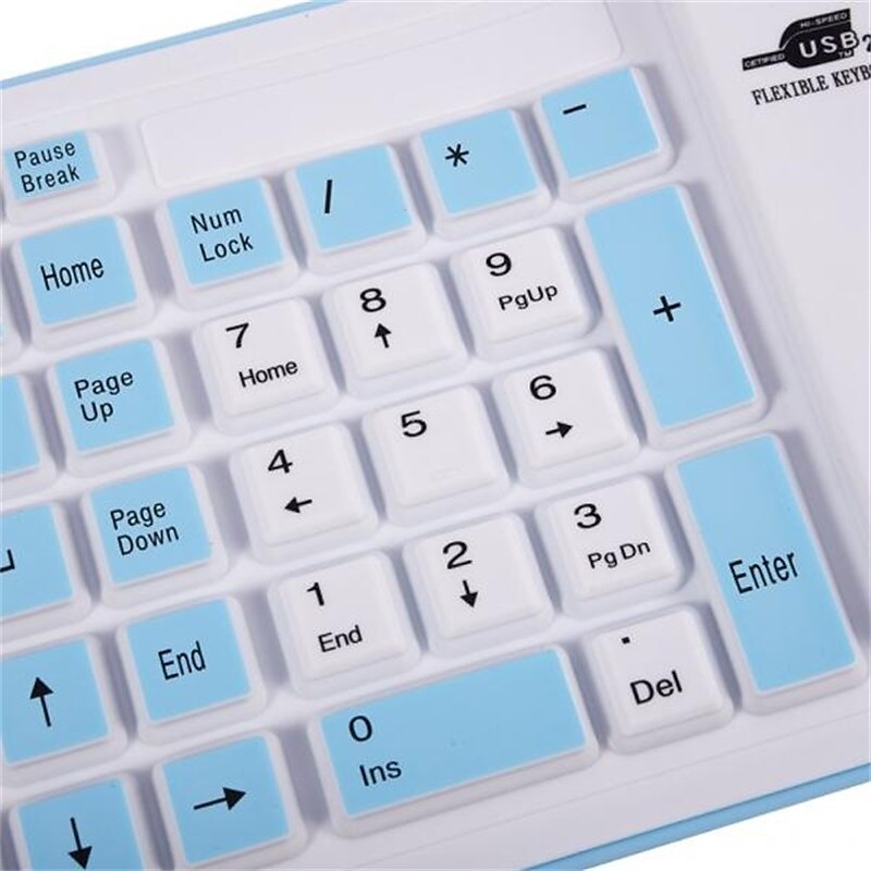 Fashionable 103 Keys Soft Silicone Flexible Wired Foldable Keyboard for Laptop/Computer 2025 - $20.99 –P13