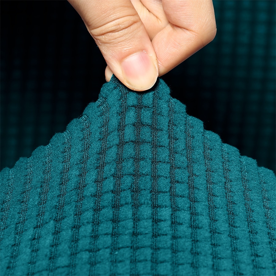 Funda para sillón giratorio de barril de jacquard, funda elástica color burdeos para sillón giratorio, funda para sofá, funda para sillón de club redondo moderno 2025 - $23.99 –P2