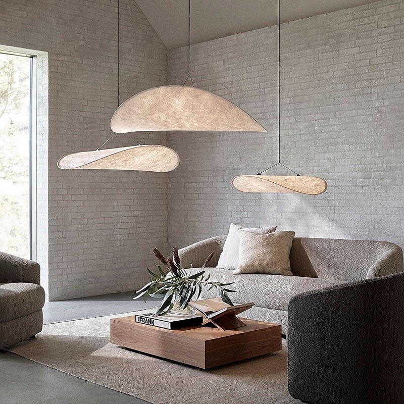 lampy wiszące tkaniny artystyczne oświetlenie wiszące z materiałem żelaznym lampa sufitowa do jadalni kawiarnia oprawy oświetleniowe 1 lekki żyrandol 110-240v 2025 - $279.99 –P7