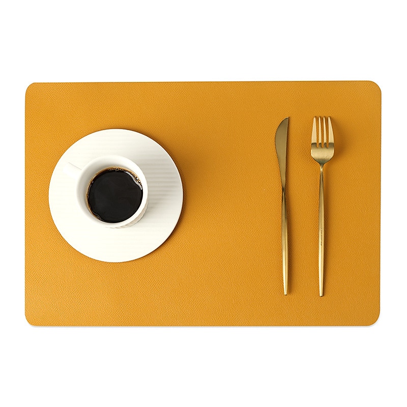 vinyl dekkematte vanntett pu lær varmebestandig spisebord bord bord plate matte juledekor høst kjøkken bord matter innendørs utendørs 2025 - $7.99 –P12