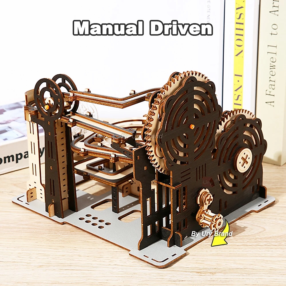 3D Wooden Puzzle Marble Run Set DIY Mechanical Track Electric Manual Model Building Block Kits Assembly Toy Gift for Teens Adult 2025 - $101.99 –P6