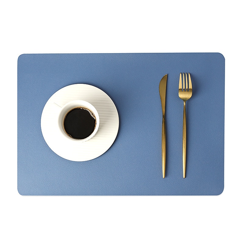 vinyl dekkematte vanntett pu lær varmebestandig spisebord bord bord plate matte juledekor høst kjøkken bord matter innendørs utendørs 2025 - $7.99 –P5