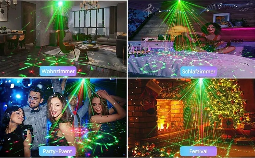 Party Lights Dj Disco Lights Strobe Stage Light Sound Activated Multiple Patterns Projector With Remote Control For Parties Bar Birthday Wedding Holiday Event Live Show Xmas Decorations Lights 2025 - $51.99 –P4