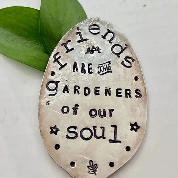 Garden Marker Friendship Gift, Silver Stamped Spoon Plant Markers, Silver Plate Stamped Spoon Garden Markers, Garden Art Marker, Plant Lover Garden Decoration 2025 - $10.49 –P4