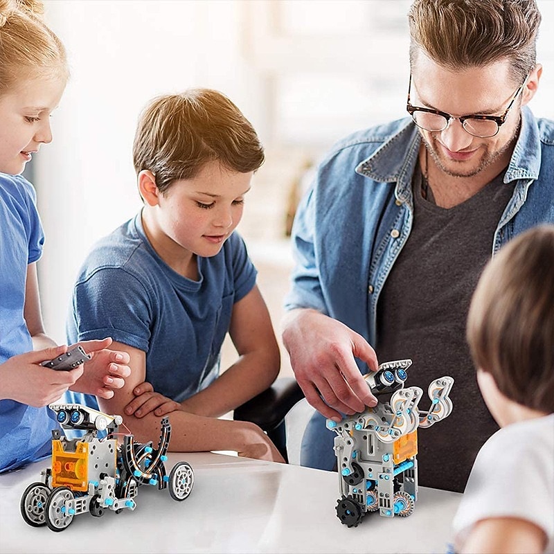 13 em 1 carro de brinquedo de quebra-cabeça científico montado solar 13 em 1 robô divertido inteligente de 2025 por $37.99 –P4