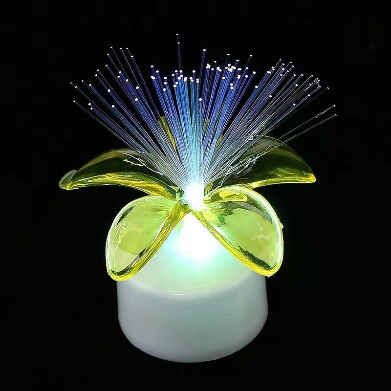 LED Colorful Fiber Optic Light Candle Rose Fiber Optic Flower Night Light Starry Sky Color Changing Flash Light Small Toy 2025 - $8.49 –P5
