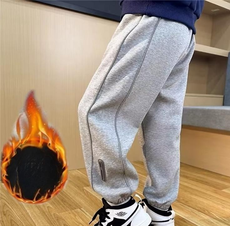 Kids Boys Sweatpants Trousers Pocket Solid Color Keep Warm Comfort Pants School Sports Black Gray 2025 - $20.99 –P3