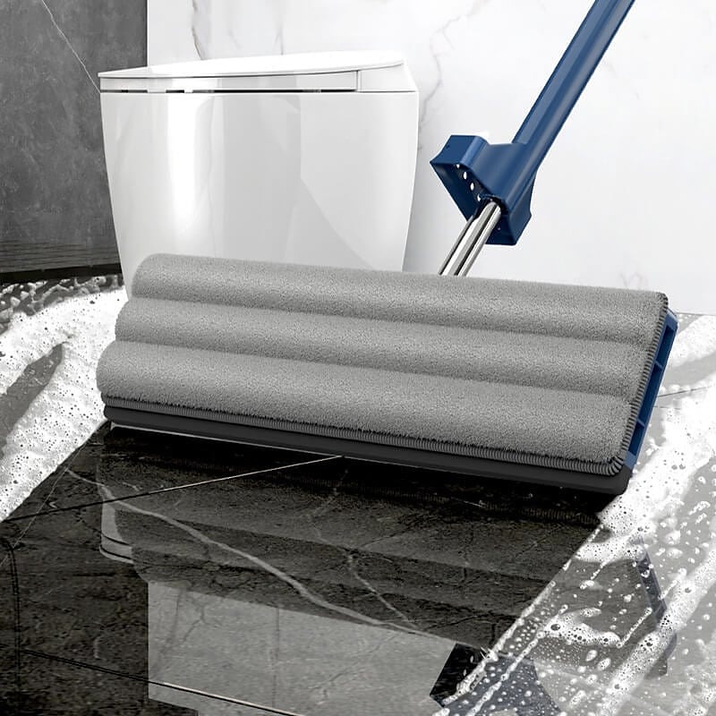 spazzolone piatto grande, ruotabile a 360° spazzolone piatto in microfibra per grandi superfici, con raschietto per l'asciugamento dell'acqua, spazzolone con manico lungo in acciaio inox per pavimenti del 2025 a $26.99 –P5
