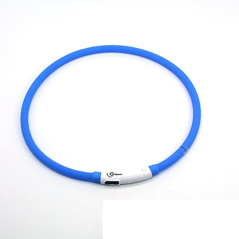 Silicone Dog LED Collar Rechargeable 3 Mode Light Quick Slow Solid More Lighter Softer Night Safety Flashing 70cm Length 2025 - $15.49 –P7