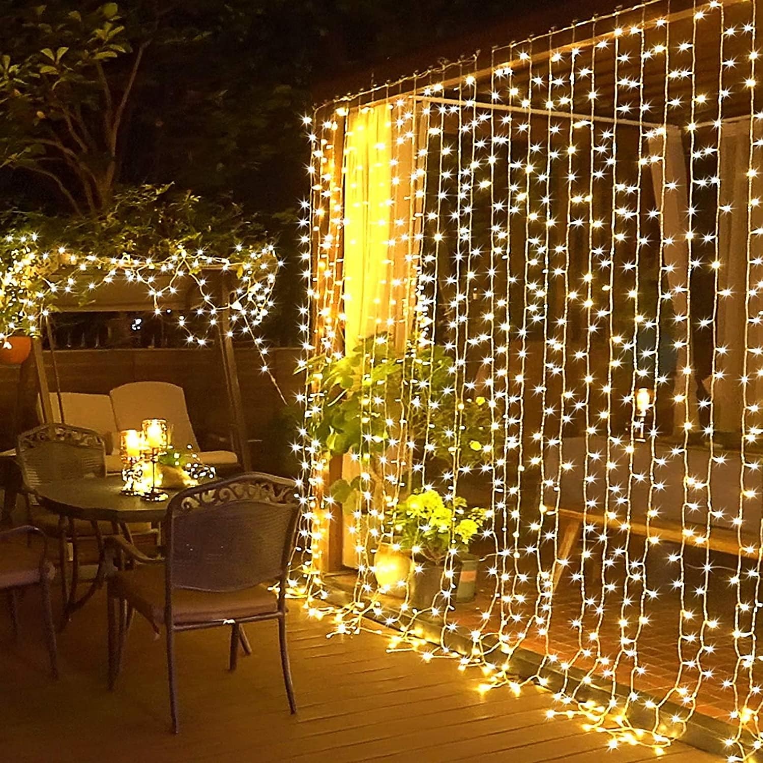 300 LED 9,8 x 9,8 pieds avec télécommande, rideau lumineux de Noël avec prise USB, rideau lumineux pour fenêtre extérieure, décoration murale, pour chambre à coucher, toile de fond, fête de mariage, de 2025 ? $29.99 –P2