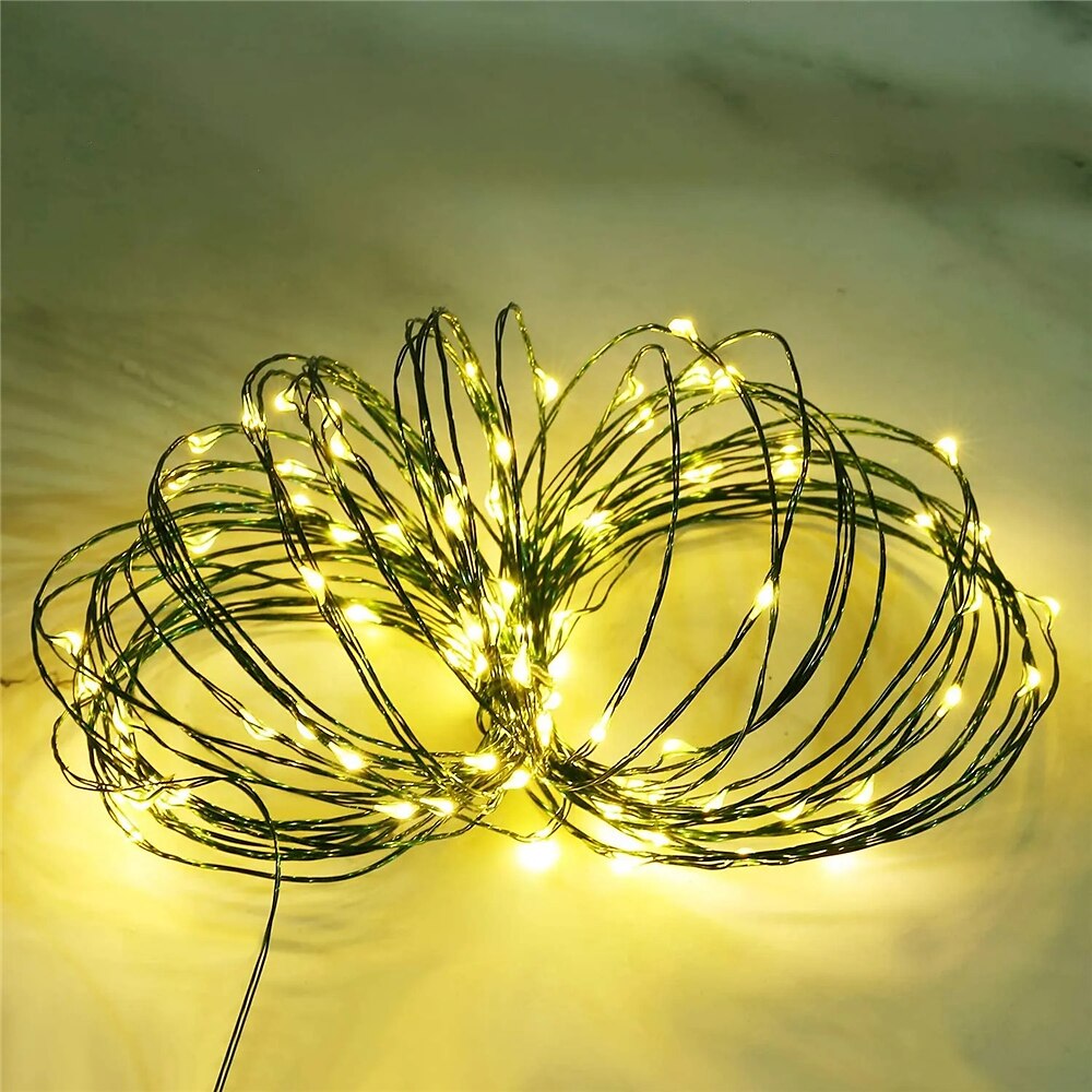 30m 50m 100M Fényfüzérek 300  500  1000 LED 2835 SMD 1 13Keys távirányító 1set Meleg fehér RGB Fehér Rézhuzalos lámpák Ünnepi fények Parti Szabadság Esküvő 220-240 V 2025 - $25.99 –P3