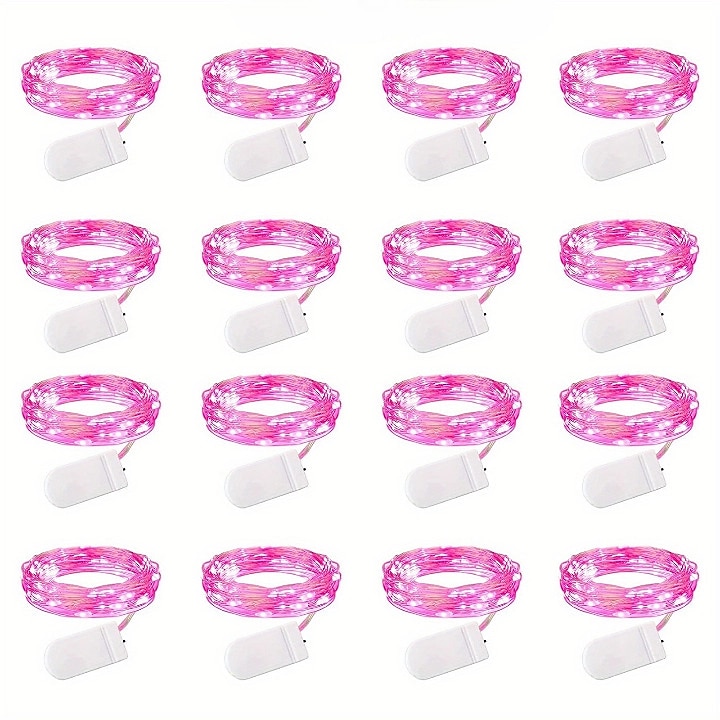elegante festa di ricevimento di nozze 16 confezioni luci fatate a led a batteria luci a stringa filo d'argento impermeabile 7 piedi 20 led lucciola luci stellate lunari per fai da te festa di nozze del 2025 a $31.99 –P8