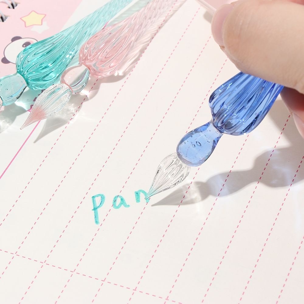 1 stk vintage glass dip dipping penn kunst maleri forsyninger fylle blekk signatur kalligrafi fyllepenn 2025 - $12.49 –P4