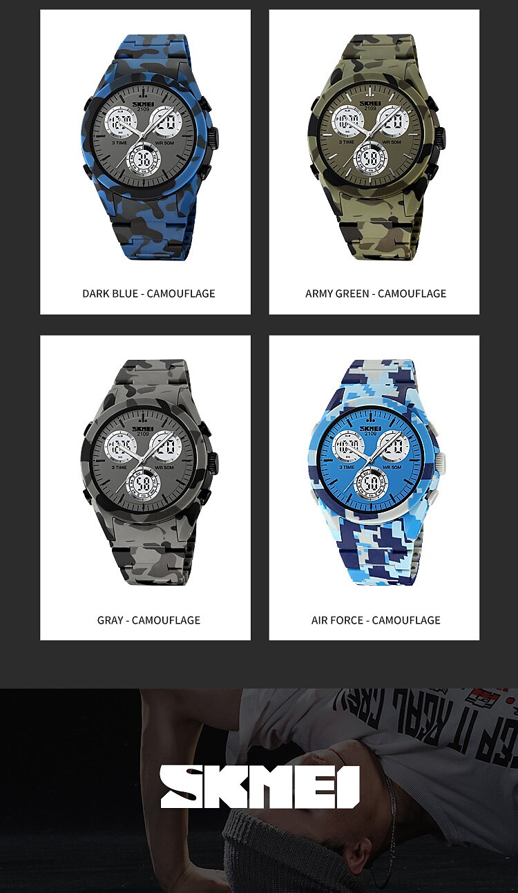 SKMEI Men Digital Watch Fashion Casual Wristwatch Luminous Stopwatch Alarm Clock Countdown TPU Watch 2025 - $31.99 –P18