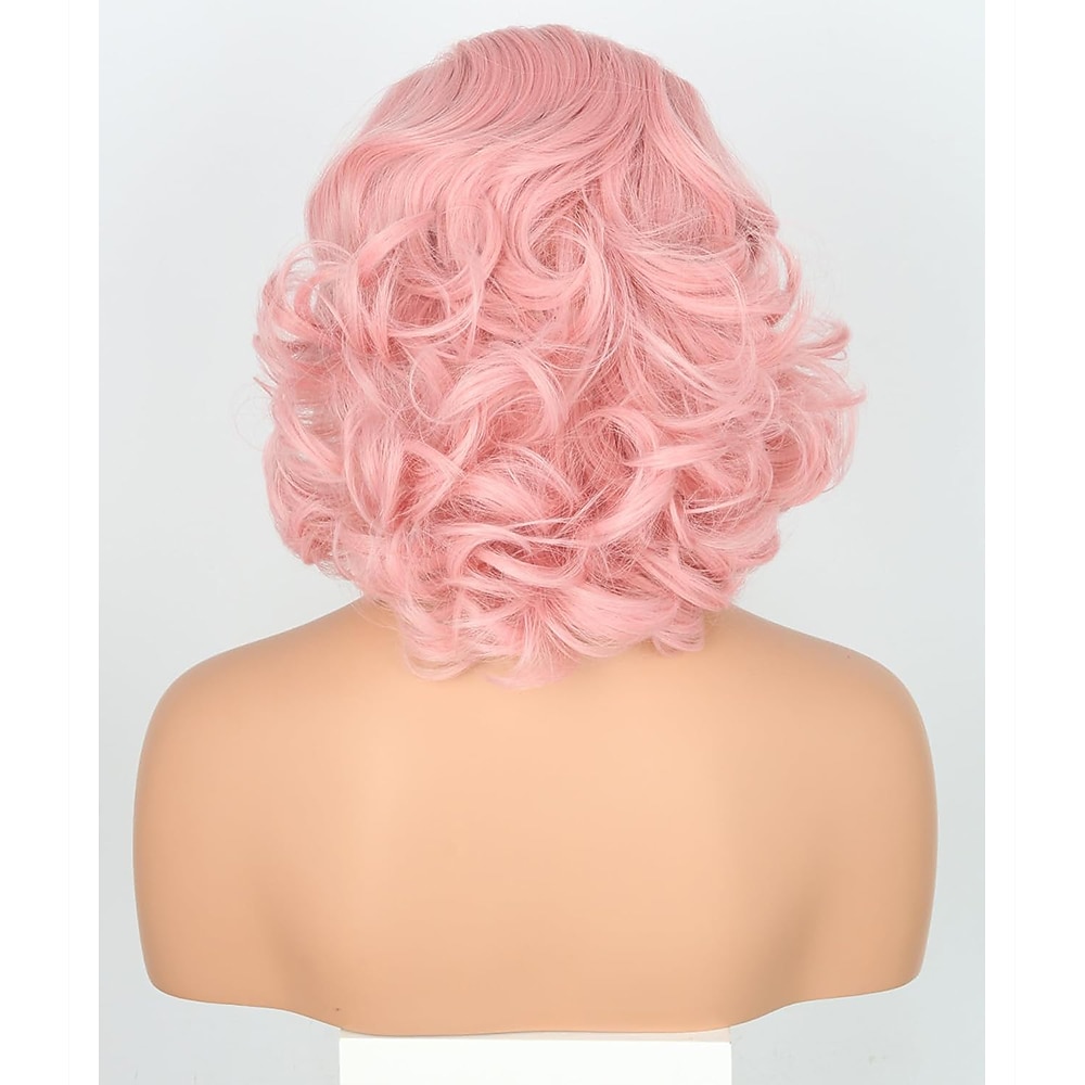 Perruque Grease Frenchy des années 50 pour les Pink Ladies perruque vintage en forme de nid d'abeille bouclée perruques Halloween de 2025 ? $22.99 –P3
