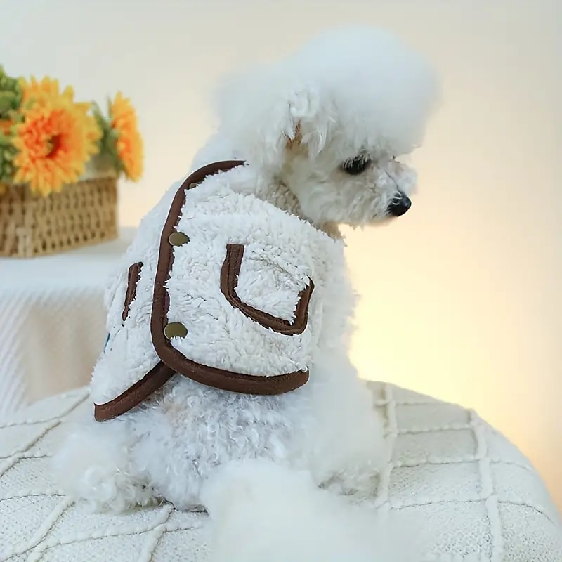 Hund Katze Mäntel Jacke Weste Minimalistisch Lässig Winter Warm Atmungsaktiv Weich Waschbar Bequem Outdoor Alltagstauglich Hundebekleidung for Bichon Frise Zwergspitz Baby Haustier Papillon Klein 2025 - $18.99 –P1