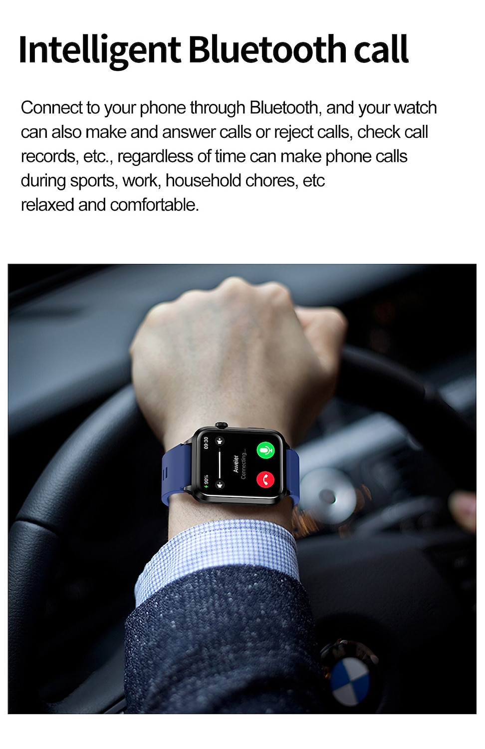 iMosi et580 Smart Watch 2.04 inch Smartwatch Fitness Running Watch Bluetooth ECG+PPG Pedometer Call Reminder Compatible with Android iOS Women Men Long Standby Waterproof Media Control IP68 38mm 2025 - $76.99 –P16