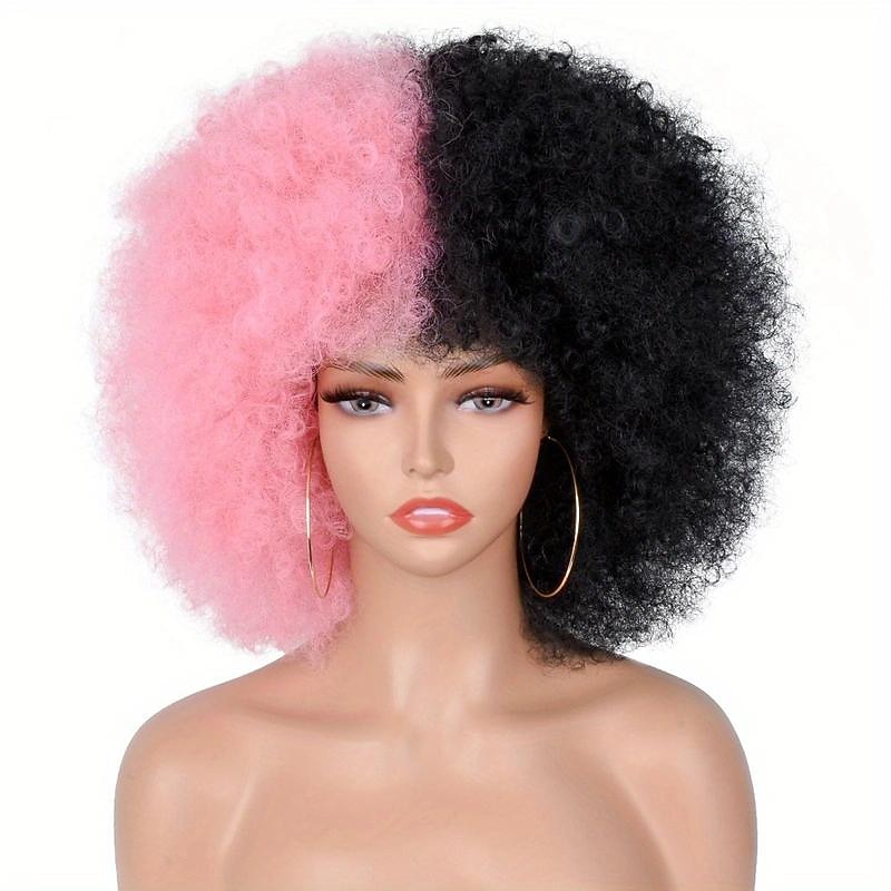 lyhyet afrokiharat kiharat peruukit naisille synteettiset pörröiset ja pehmeät hiukset peruukit luonnollisen näköiset afrokiharat peruukit päivittäiseen cosplay halloween -käyttöön 2026 - $22.99 –P21