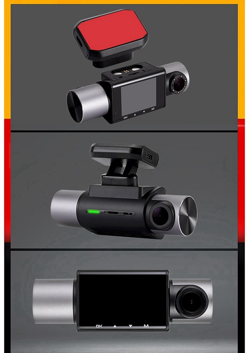 KG330 1080p Nouveau design / HD / avec caméra arrière DVR de voiture 170 Degrés Grand angle 2 pouce IPS Dash Cam avec GPS / Vision nocturne / G-Sensor 6 LED infrarouge Enregistreur de voiture de 2025 ? $105.99 –P2