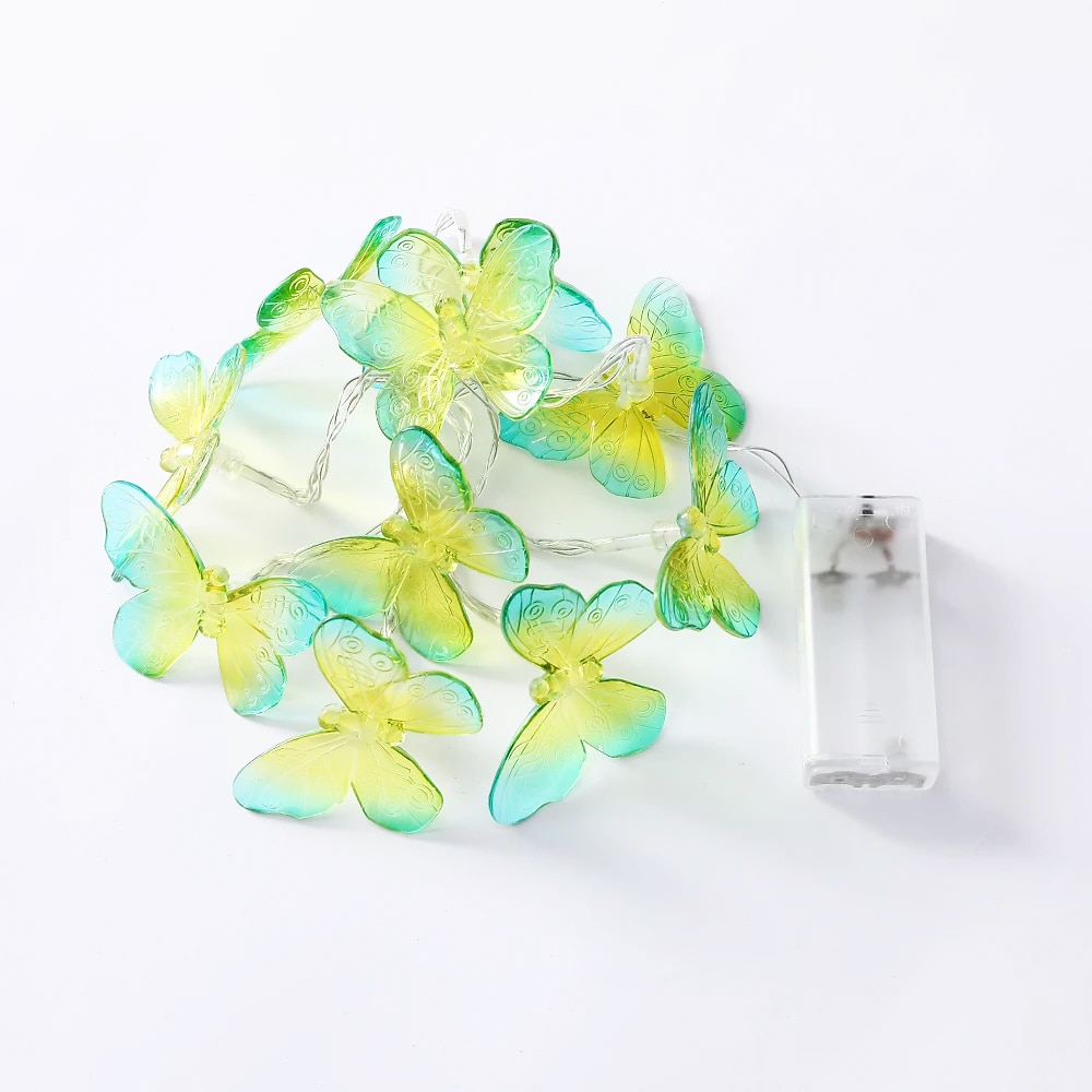 elegant bryllupsmottak fest 10 led led sommerfugllys eventyrslynge lys julekrans til bryllup dekorasjon utendørs rom krans dekorasjon gardinlys 1 sett 2025 - $7.49 –P10