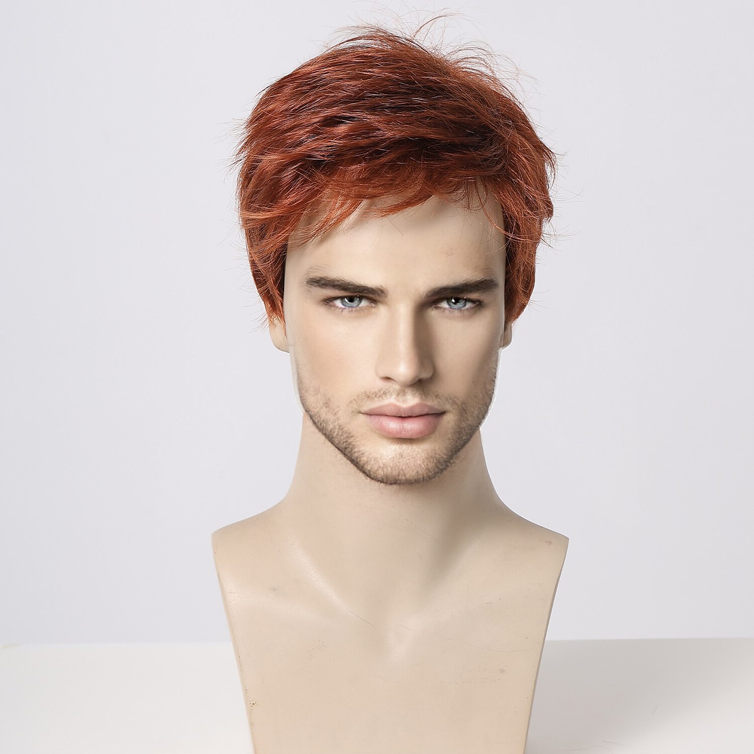 Synthetic Wig Uniforms Career Costumes Princess kinky Straight Middle Part Layered Haircut Machine Made Wig 8 inch sepia Synthetic Hair Men's Cosplay Party Fashion Brown 2025 - $28.99 –P2