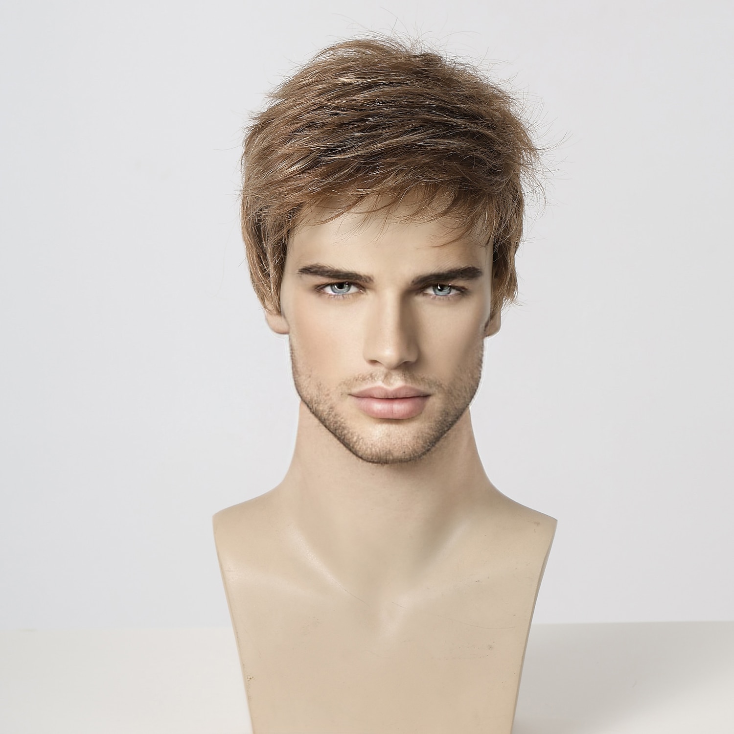 Parrucche sintetiche Uniformi Costumi di carriera Da principessa Kinky liscia Parte di mezzo Taglio scalato A macchina Parrucca 8" Cenere marrone Capelli sintetici Per uomo Cosplay Feste Di tendenza del 2025 a $26.99 –P2